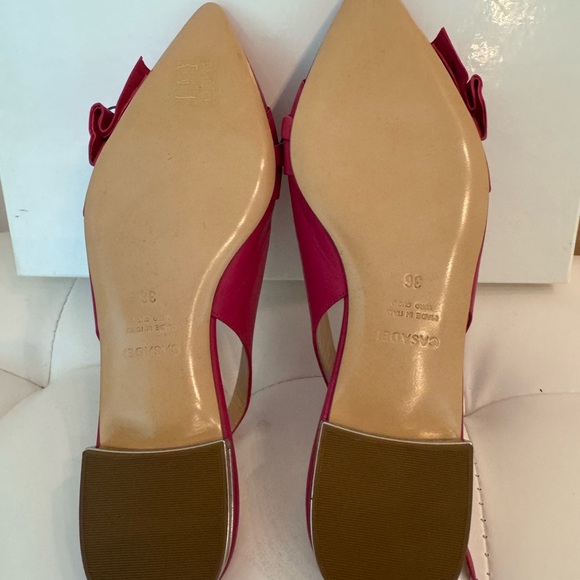 NWT. Casadei Fuchsia Women's Flats. Leather. Made in Italy. Size 6 - Picture 8 of 11